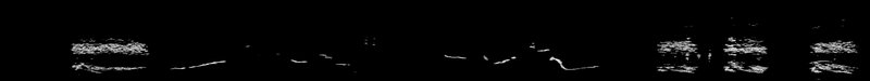 Spectrogram of a American Crow call: time runs left to right and pitch rises upward