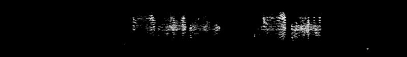 Spectrogram of a Anna's Hummingbird song: time runs left to right and pitch rises upward