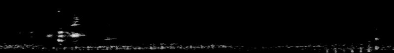 Spectrogram of a Barred Owl duet: time runs left to right and pitch rises upward