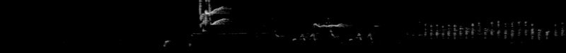 Spectrogram of a Brown-headed Cowbird call, song: time runs left to right and pitch rises upward