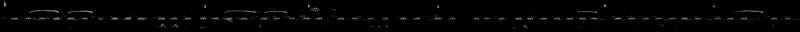 Spectrogram of a Cedar Waxwing call: time runs left to right and pitch rises upward