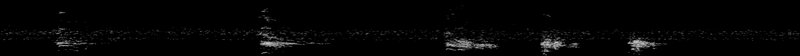 Spectrogram of a Cooper's Hawk alarm call, call: time runs left to right and pitch rises upward