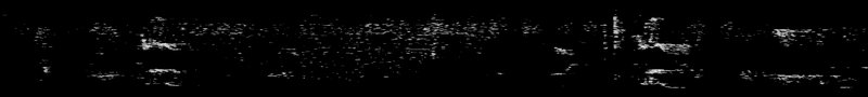 Spectrogram of a White Ibis call: time runs left to right and pitch rises upward